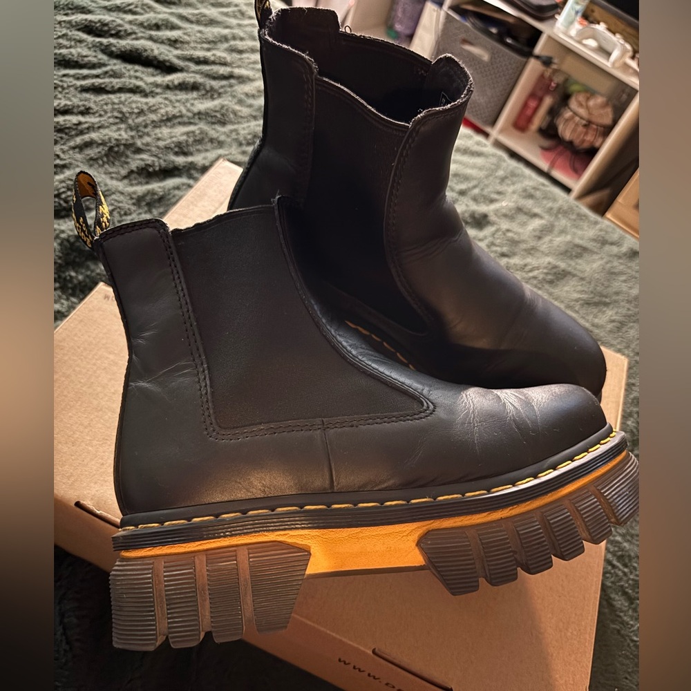 Dr. Martens Black Platform Ankle Boots